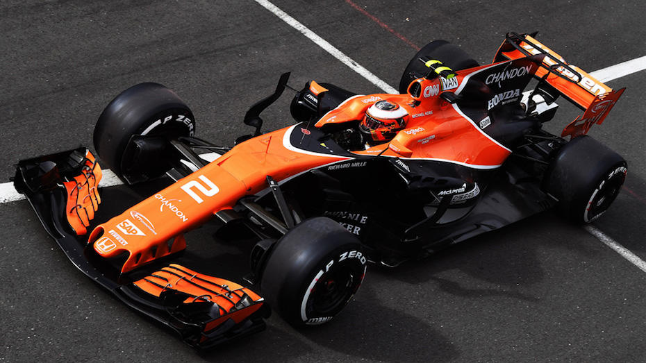 Silverstone, Northamptonshire, UK.
Friday 14 July 2017.
Stoffel Vandoorne, McLaren MCL32 Honda.
Photo: Sutton/McLaren
ref: Digital Image SUT_British_Grand__1507012